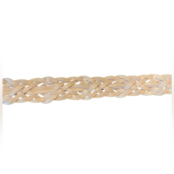 🤍Capezio Braided Cream Leather Belt with Gold Buckle size XXXL. New condition - Picture 7 of 12